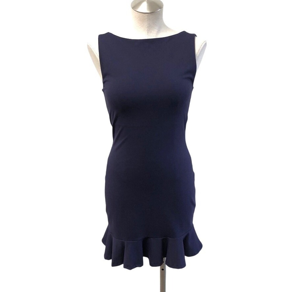 Susana Monaco Dress Womens XS Purple Ruffle Hem Sleeveless Mini Vista Going Out